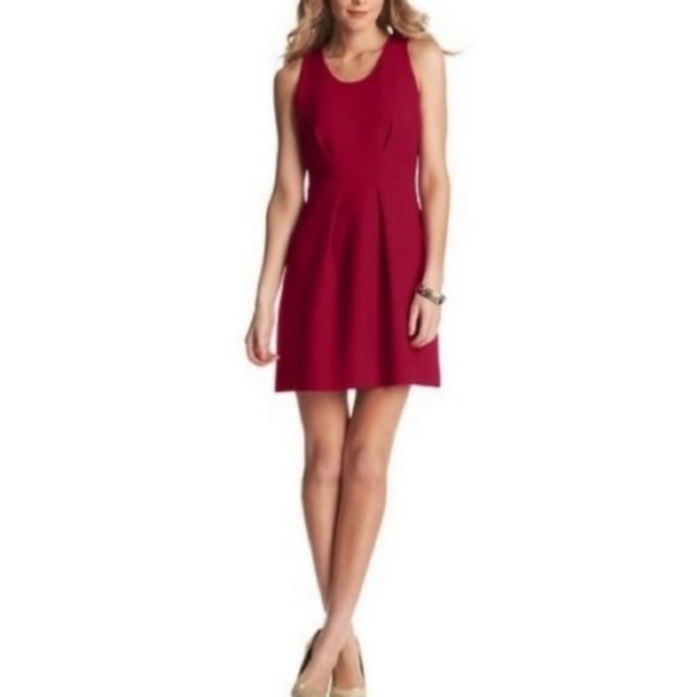 Loft Dress, Red, Size 4